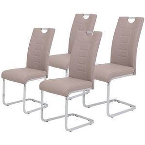 Freischwinger Festola 44 x 104 x 58cm 4er Set Beige/Cappuccino