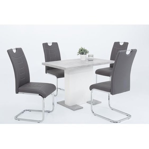 Freischwinger Festola 44 x 104 x 58cm 4er Set Grau/Grau