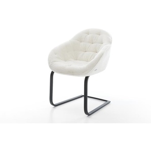 Freischwinger Gaio-Flex Bouclé Soft Beige Freischwinger flach Schwarz, Esszimmerstühle