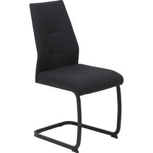 Freischwinger HELA Ariana Stühle Gr. B/H/T: 43 cm x 93 cm x 59 cm, 4 St., Metall, schwarz (schwarz, schwarz) Freischwinger Zertifizierter Waterfree Stoff - sehr Robust, 140 kg belastbar