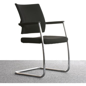 Freischwinger Kloeber, schwarz, Gestell Chrom, gebraucht