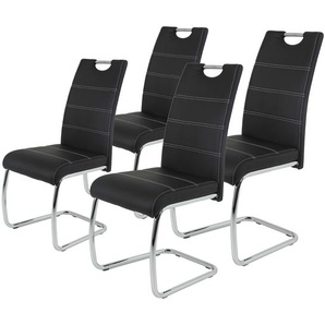 Freischwinger La Paz 43 x 98 x 59cm 4er Set Schwarz/Schwarz