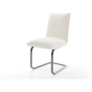 Freischwinger Lelio-Flex Bouclé Soft Beige Freischwinger flach Graphit Taschenfederkern, Esszimmerstühle