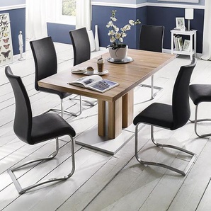 Freischwinger Marco 43 x 103 x 52cm 2er Set Kunstleder Putri: Schwarz Schwarz