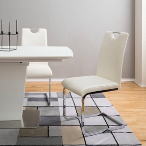 Freischwinger Pasala 43 x 98 x 59cm 2er Set Weiß/Weiß