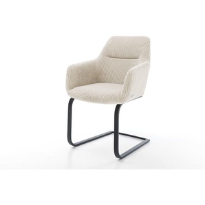 Freischwinger Pejo-Flex Cord Beige Freischwinger flach Schwarz Taschenfederkern, Esszimmerstühle