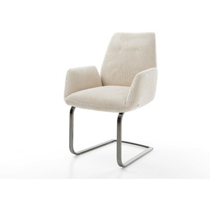 Freischwinger Zoa-Flex Cord Beige Freischwinger flach Graphit Taschenfederkern, Esszimmerstühle