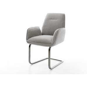 Freischwinger Zoa-Flex Strukturstoff Soft Grau Freischwinger flach Graphit Taschenfederkern, Esszimmerstühle