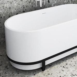 Freistehende Badewanne oval - Acryl - 230 L - 160 x 75 x 60  cm - Weiß - PLECO