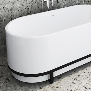 Freistehende Badewanne oval - Acryl - 230 L - 160 x 75 x 60  cm - Weiß - PLECO