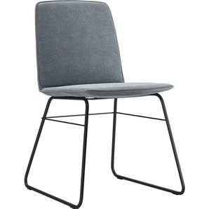 freistil ROLF BENZ Schalenstuhl 118, Stahlrohraußengestell tiefschwarz mit Husse