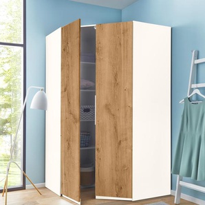 Eckkleiderschrank FRESH TO GO Level Schränke Gr. H: 236 cm, weiß (weiß, plankeneichefarben) Eckschränke Schränke