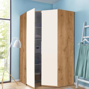 Eckkleiderschrank FRESH TO GO Level Schränke Gr. H: 236 cm, weiß (plankeneichefarben, weiß) Eckschränke Schränke