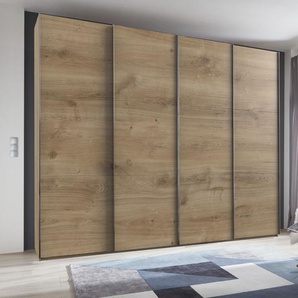 Schwebetürenschrank FRESH TO GO Level Schränke Gr. B/H/T: 300 cm x 236 cm x 65 cm, 4 St., braun (plankeneichefarben) Schranksysteme und Schrankserien mit Synchronöffnung