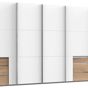 Schwebetürenschrank FRESH TO GO Level Schränke Gr. B/H/T: 350 cm x 216 cm x 65 cm, 4 St., weiß (plankeneichefarben, weiß) Schranksysteme und Schrankserien mit Synchronöffnung