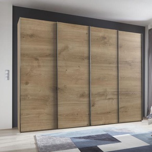 Schwebetürenschrank FRESH TO GO Level Schränke Gr. B/H/T: 350 cm x 236 cm x 65 cm, 4 St., braun (plankeneichefarben) Schranksysteme und Schrankserien mit Synchronöffnung
