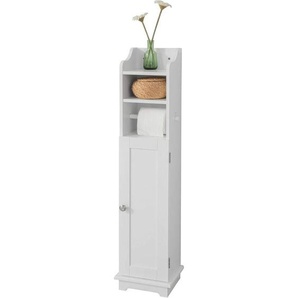Sobuy - FRG177-W Freistehend weiß Toilettenrollenhalter Toilettenpapieraufbewahrung Badregal Toilettenschrank bht ca: 23x100x20cm