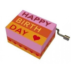 Fridolin 58404 Spieluhr Happy Birthday Streifen mit Herz