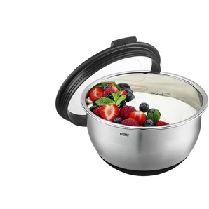 Gefu Frischhalteschüssel  MUOVO ¦ silber ¦ Edelstahl,Kunststoff,Silikon ¦ Maße (cm): H: 11,2  Ø: 16