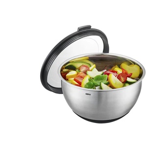 Gefu Frischhalteschüssel  MUOVO ¦ silber ¦ Edelstahl,Kunststoff,Silikon ¦ Maße (cm): H: 13,2  Ø: 20