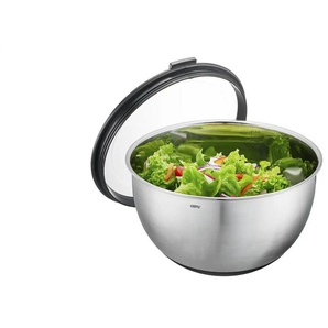Gefu Frischhalteschüssel  MUOVO ¦ silber ¦ Edelstahl,Kunststoff,Silikon ¦ Maße (cm): H: 15  Ø: 24