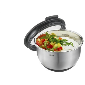 Gefu Frischhalteschüssel  MUOVO ¦ silber ¦ Edelstahl,Kunststoff,Silikon ¦ Maße (cm): H: 7,5  Ø: 12