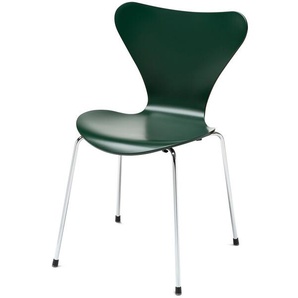 Fritz Hansen Stuhl Der Siebener silber, Designer Arne Jacobsen, 82x50x52 cm