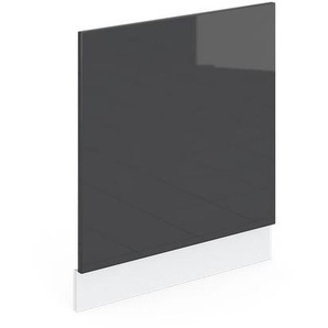Frontblende R-Line, Anthrazit Hochglanz, 60 cm ohne Arbeitsplatte Vicco