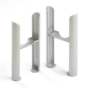 Füße für Regent 3-Säulen Heizkörper - Metallisches Silber, von Hudson Reed