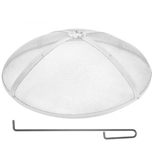 Funkenfang für Feuerschalen φ914 x 245 mm Feuerstellengitter Funkenschutz Edelstahl Funkenhaube 2-mm-Maschenlöcher Feuerschale Funkenschutzhaube Ideal für Feuerstellen Feuerschalen und Kaminen HKWZ201BXGYX86QBAV0