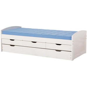 Funktionsbett  Luigo ¦ weiß ¦ Maße (cm): B: 98 H: 63 T: 208