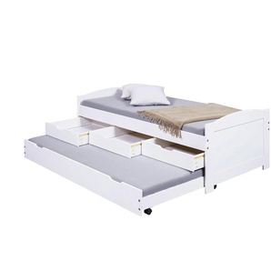Funktionsbett  Luigo ¦ weiß ¦ Maße (cm): B: 98 H: 63 T: 208.0