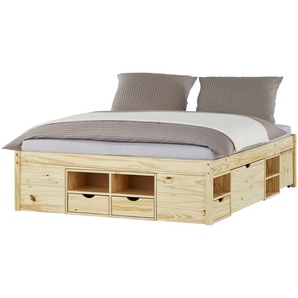 Funktionsbettgestell  Hamlets ¦ holzfarben ¦ Maße (cm): B: 166 H: 47,5