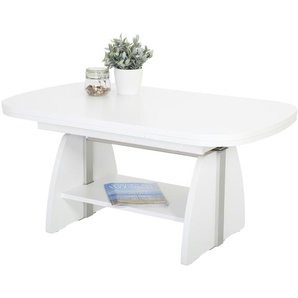 Funktionscouchtisch ¦ weiß ¦ Maße (cm): B: 67 H: 69 T: 67