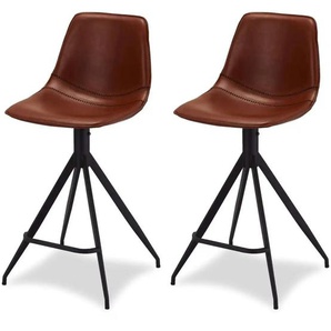 Furnhouse Barstuhl 2er-Set  Isabel ¦ braun ¦ Maße (cm): B: 48 H: 98