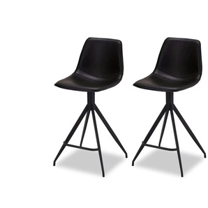 Furnhouse Barstuhl 2er-Set  Isabel ¦ schwarz ¦ Maße (cm): B: 48 H: 98