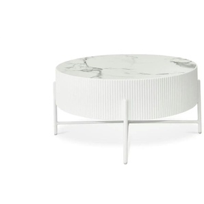 Furnhouse Couchtisch Milo - weiß - Materialmix - 40 cm - 80.0 | Möbel Kraft