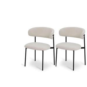Furnhouse Esszimmerstuhl 2er-Set  Diana ¦ creme ¦ Maße (cm): B: 55 H: 70