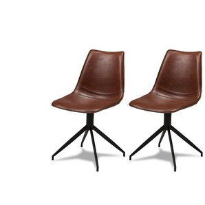 Furnhouse Esszimmerstuhl 2er-Set Isabel ¦ schwarz ¦ Maße (cm): B: 50 H: 82