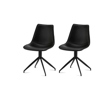 Furnhouse Esszimmerstuhl 2er-Set Isabel ¦ schwarz ¦ Maße (cm): B: 47 H: 84