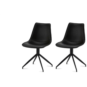 Furnhouse Esszimmerstuhl 2er-Set   ¦ schwarz ¦ Maße (cm): B: 47 H: 84