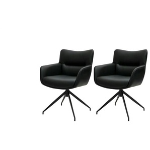 Furnhouse Esszimmerstuhl 2er-Set  Jessica ¦ schwarz ¦ Maße (cm): B: 55 H: 84