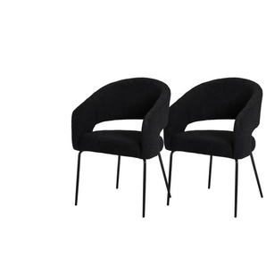 Furnhouse Esszimmerstuhl 2er-Set  Natalie ¦ schwarz ¦ Maße (cm): B: 57 H: 81
