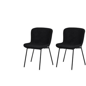 Furnhouse Esszimmerstuhl 2er-Set - schwarz - Materialmix - 52 cm - 80 cm | Möbel Kraft