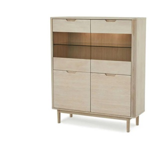 Furnhouse Highboard   ¦ holzfarben ¦ Maße (cm): B: 123 H: 146