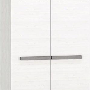 Furnimasters Kleiderschrank aus Schneekiefer MDF grau 92 cm VERSO