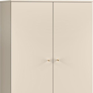 Furnimasters Kleiderschrank mit Stange beige Metallbeine MDF 92 cm soft-closing CANADA