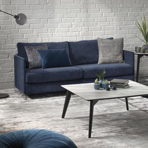 2,5-Sitzer FURNINOVA Harmony Day Sofas Gr. H: 78 cm, Velours, blau (petrol) 2-Sitzer Sofas im skandinavischen Design