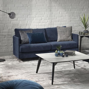 2-Sitzer FURNINOVA Harmony Day Sofas Gr. H: 78 cm, Velours, blau (petrol) 2-Sitzer Sofas im skandinavischen Design