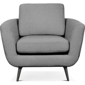 Loungesessel FURNINOVA Smile Sessel Gr. Struktur, B/H/T: 94 cm x 85 cm x 93 cm, silberfarben (silver) Loungesessel im skandinavischen Design